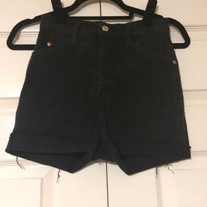 Vintage 90s Black High Waisted Denim Shorts